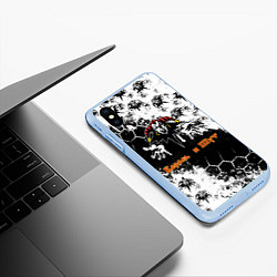 Чехол iPhone XS Max матовый Русский рок - Король и шут, цвет: 3D-голубой — фото 2