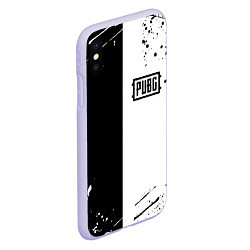 Чехол iPhone XS Max матовый Pubg чернобелые краски, цвет: 3D-светло-сиреневый — фото 2