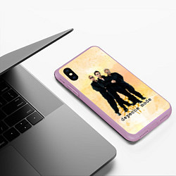 Чехол iPhone XS Max матовый Depeche Mode - Universe band, цвет: 3D-сиреневый — фото 2