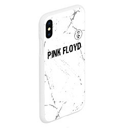 Чехол iPhone XS Max матовый Pink Floyd glitch на светлом фоне посередине, цвет: 3D-белый — фото 2
