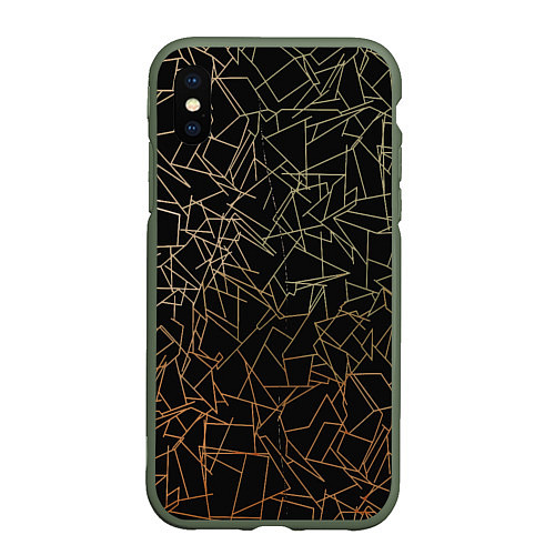 Чехол iPhone XS Max матовый Триумф хаоса / 3D-Темно-зеленый – фото 1