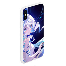 Чехол iPhone XS Max матовый Genshin Impact Furina, цвет: 3D-белый — фото 2