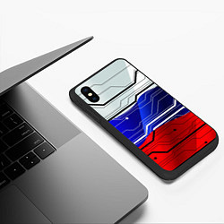 Чехол iPhone XS Max матовый Символика: русский хакер, цвет: 3D-черный — фото 2