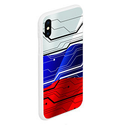Чехол iPhone XS Max матовый Символика: русский хакер, цвет: 3D-белый — фото 2