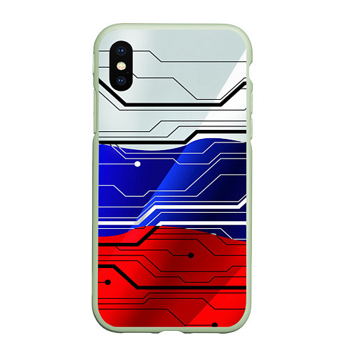 Чехол iPhone XS Max матовый Символика: русский хакер / 3D-Салатовый – фото 1