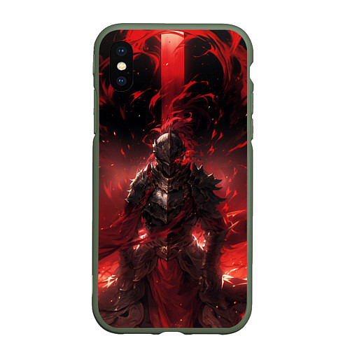 Чехол iPhone XS Max матовый Рыцарь Ярости / 3D-Темно-зеленый – фото 1