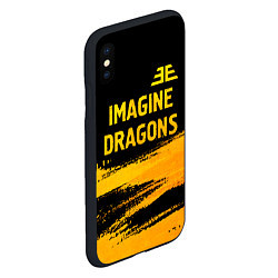 Чехол iPhone XS Max матовый Imagine Dragons - gold gradient посередине, цвет: 3D-черный — фото 2