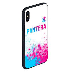 Чехол iPhone XS Max матовый Pantera neon gradient style посередине, цвет: 3D-черный — фото 2