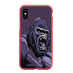 Чехол iPhone XS Max матовый Lord of the Jungle, цвет: 3D-красный
