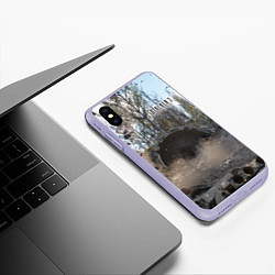 Чехол iPhone XS Max матовый STALKER 2 тоннель, цвет: 3D-светло-сиреневый — фото 2