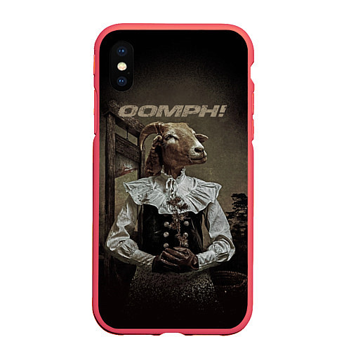 Чехол iPhone XS Max матовый Richter und henker Oomph / 3D-Красный – фото 1
