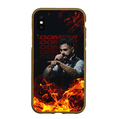 Чехол iPhone XS Max матовый Dero Goi Oomph / 3D-Коричневый – фото 1