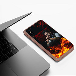 Чехол iPhone XS Max матовый Dero Goi Oomph, цвет: 3D-коричневый — фото 2