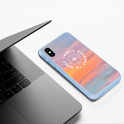 Чехол iPhone XS Max матовый 30 SMT Seasons, цвет: 3D-голубой — фото 2