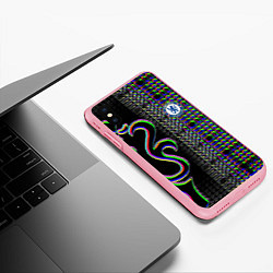 Чехол iPhone XS Max матовый Chelsea fc glitch, цвет: 3D-баблгам — фото 2