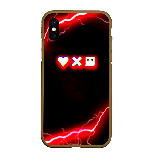 Чехол iPhone XS Max матовый Love death robots storm / 3D-Коричневый – фото 1