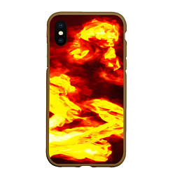 Чехол iPhone XS Max матовый Огненное безумие, цвет: 3D-коричневый