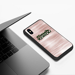 Чехол iPhone XS Max матовый Погладь кота, цвет: 3D-черный — фото 2