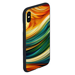 Чехол iPhone XS Max матовый Абстракция с солнцем, цвет: 3D-черный — фото 2