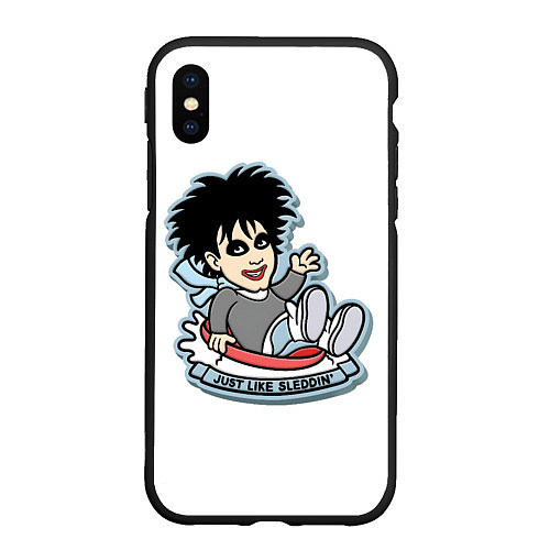 Чехол iPhone XS Max матовый The Cure Robert Smith - just like sleddin / 3D-Черный – фото 1