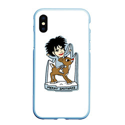 Чехол iPhone XS Max матовый The Cure - Robert Smith fun, цвет: 3D-голубой