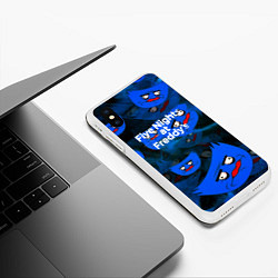 Чехол iPhone XS Max матовый Huggy Wuggy x Five Nights at Freddys, цвет: 3D-белый — фото 2