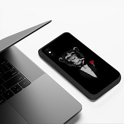 Чехол iPhone XS Max матовый Monkey business, цвет: 3D-черный — фото 2