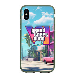 Чехол iPhone XS Max матовый GTA 6 Vice city