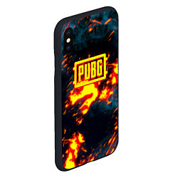 Чехол iPhone XS Max матовый PUBG огненое лого, цвет: 3D-черный — фото 2