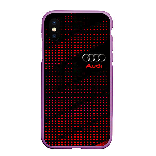 Чехол iPhone XS Max матовый Audi sportdot / 3D-Фиолетовый – фото 1