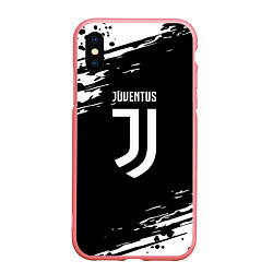 Чехол iPhone XS Max матовый Juventus спорт краски, цвет: 3D-баблгам