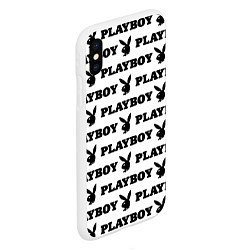 Чехол iPhone XS Max матовый Playboy rabbit, цвет: 3D-белый — фото 2