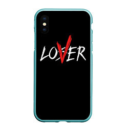 Чехол iPhone XS Max матовый Lover loser, цвет: 3D-мятный