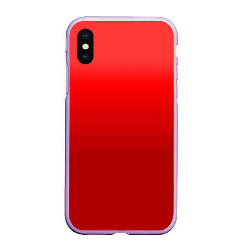 Чехол iPhone XS Max матовый Кроваво-красный градиент / 3D-Сиреневый – фото 1