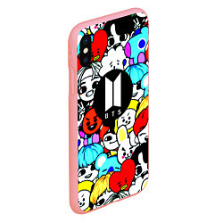 Чехол iPhone XS Max матовый Bangtan Boys logo band, цвет: 3D-баблгам — фото 2