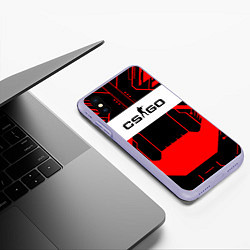 Чехол iPhone XS Max матовый КС ГО syrex, цвет: 3D-светло-сиреневый — фото 2