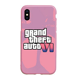 Чехол iPhone XS Max матовый GTA 6 pink, цвет: 3D-розовый