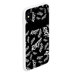 Чехол iPhone XS Max матовый Paramore alllogo, цвет: 3D-белый — фото 2