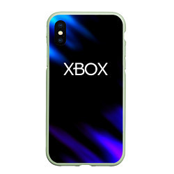 Чехол iPhone XS Max матовый Xbox neon games, цвет: 3D-салатовый