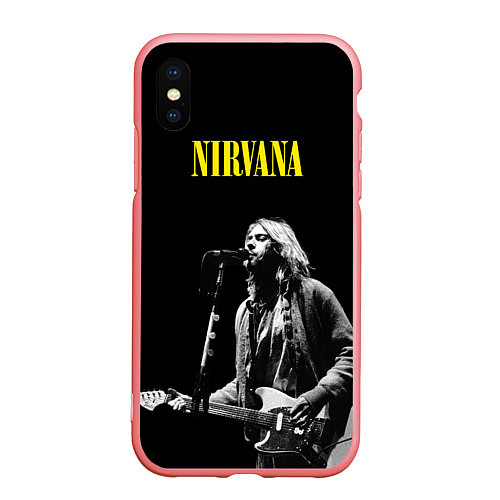 Чехол iPhone XS Max матовый Группа Nirvana Курт Кобейн / 3D-Баблгам – фото 1