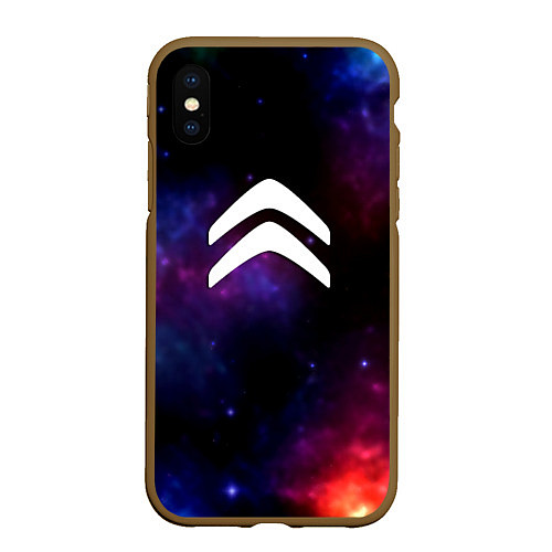 Чехол iPhone XS Max матовый Citroen space / 3D-Коричневый – фото 1