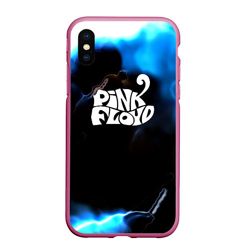 Чехол iPhone XS Max матовый Pink floyd абстракт бенд / 3D-Малиновый – фото 1