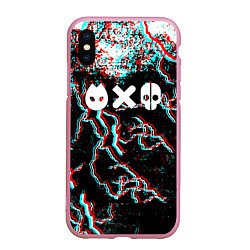 Чехол iPhone XS Max матовый Love death & robots strom, цвет: 3D-розовый
