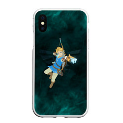 Чехол iPhone XS Max матовый Zelda the game, цвет: 3D-белый