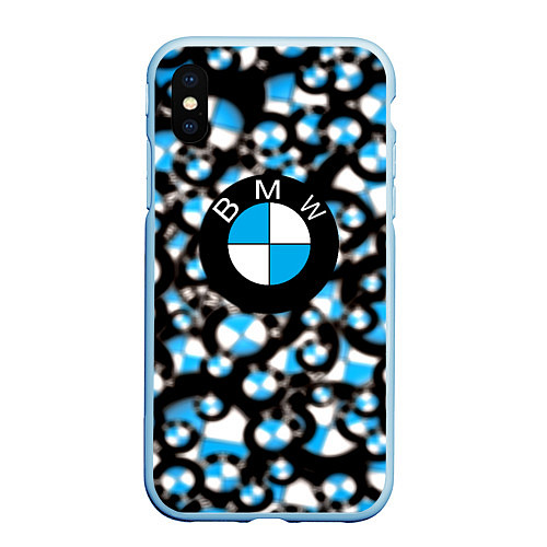 Чехол iPhone XS Max матовый BMW sportlogo / 3D-Голубой – фото 1