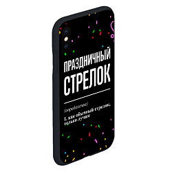 Чехол iPhone XS Max матовый Праздничный стрелок и конфетти, цвет: 3D-черный — фото 2