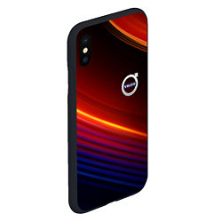 Чехол iPhone XS Max матовый Volvo neon gradient auto, цвет: 3D-черный — фото 2