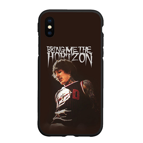 Чехол iPhone XS Max матовый Oli Sykes - Bring Me the Horizon / 3D-Черный – фото 1