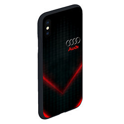 Чехол iPhone XS Max матовый Audi stripes neon, цвет: 3D-черный — фото 2