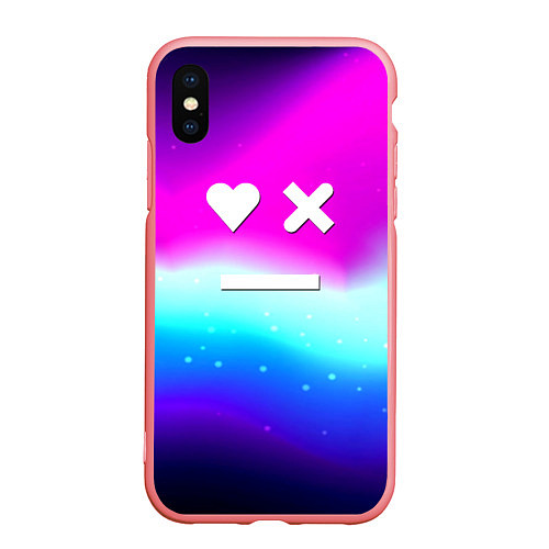 Чехол iPhone XS Max матовый Love death robots neon gradient serial / 3D-Баблгам – фото 1